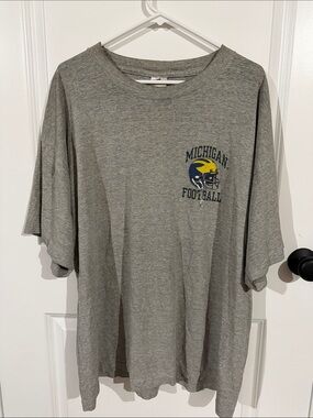 RARE Vintage Michigan Football Gray Graphic Tee Men’s XXL